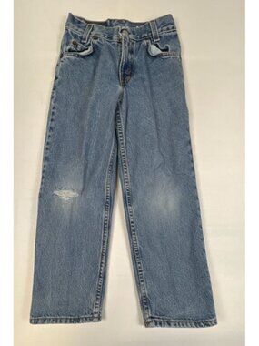 Levi's 550 Vintage Kids 8 22 Inseam Blue Made in USA Relaxed Fit Regular Jeans